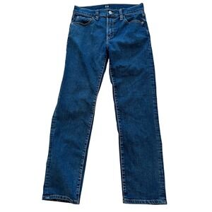 Gap Kids Boys Stretch Straight Jeans Size 12 Dark Wash Denim Adjustable Waist